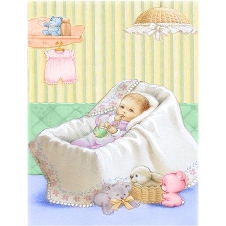 PATIOPLUS New Baby in Crib Flag Garden Size PA714658